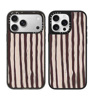 现货CASETiFY正品棕色条纹适用苹果iPhone16/17ProMax防摔手机壳时尚15/14轻奢air浪漫好看ins风13网红保护套