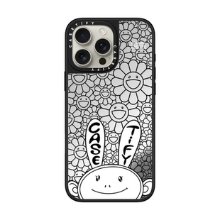 pro max磁吸高级手机壳15 艺术家保护套 13限量款 CASETiFY联名村上隆KIKII黑白适用苹果iPhone 现货正品