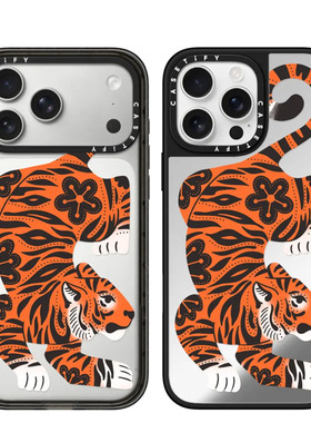 现货CASETiFY正品橙色猛虎适用苹果iPhone16/17 Pro Max防摔手机壳时尚创意15/14轻奢air奢华高级13保护套ins