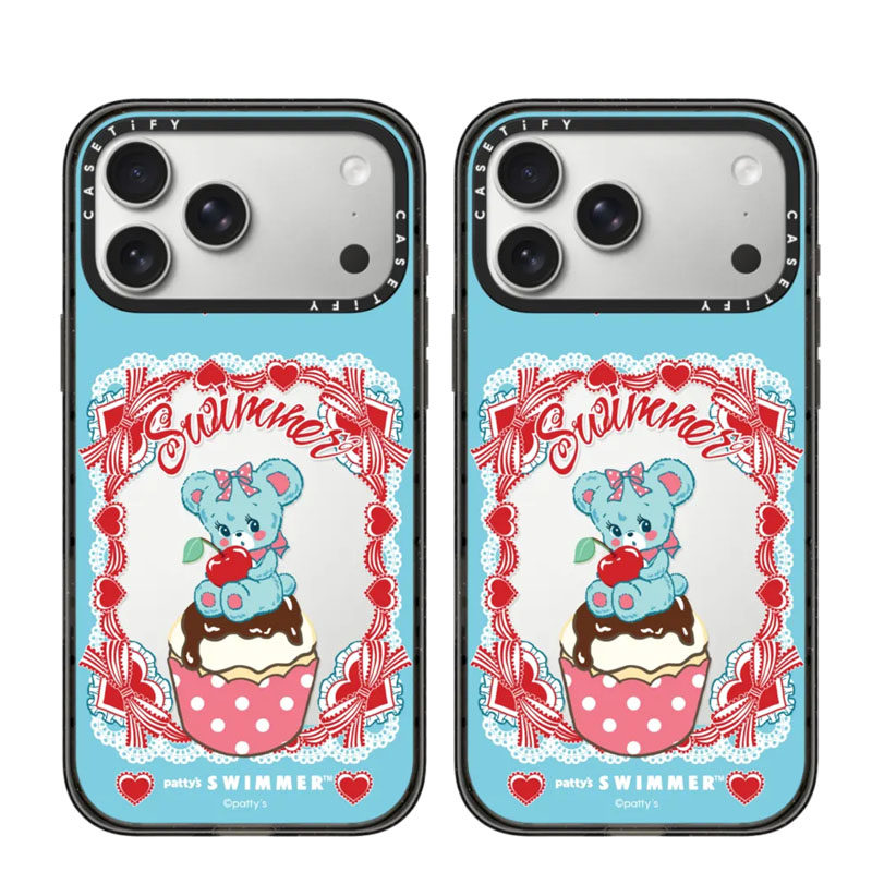 现货CASETiFY正品害羞小熊 Huglly适用苹果iPhone16/17 Pro Max防摔手机壳趣味15/14/air艺术家SWIMMER保护套