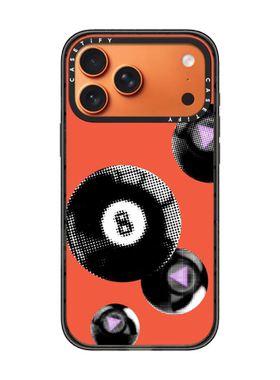 现货CASETiFY正品魔法8球赤焰橙色适用苹果iPhone17 pro max防摔手机壳时尚个性16/15/14创意air高端13保护套