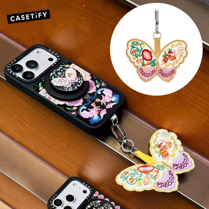 CASETiFY蝶织锦程刺绣手机挂饰