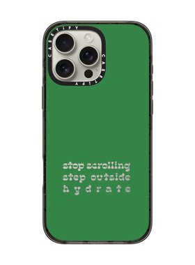 现货正品CASETiFY推门见天地适用苹果Phone16 pro max防摔绿色手机壳创意15/14/13时尚16e励志语录艺术保护套
