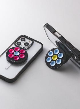 现货正品CASETiFY Snappy磁吸兼容Magsafe吸盘手机支架清新绣花扣