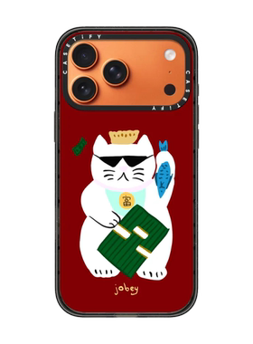 现货CASETiFY正品现金猫红色底适用苹果iPhone16/17Pro Max防摔手机壳趣味15/14香港城市艺术13好运air保护套