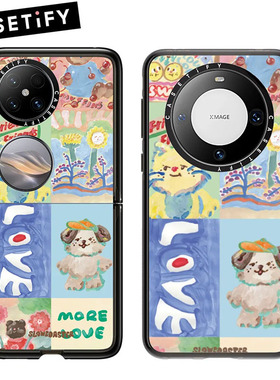 现货 CASETiFY艺术家Slowcoaster爱与生命适用适用huawei华为mate 60 pro +小众Pocket 2折叠手机壳艺术家套