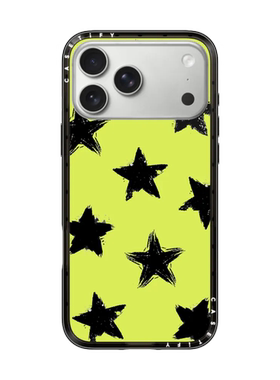 现货CASETiFY正品荧光绿黑色星星适用苹果iPhone17 pro max防摔手机壳时尚16/15/14/13高级17air高级感保护套