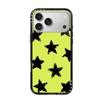 CASETiFY荧光绿黑色星星手机壳套