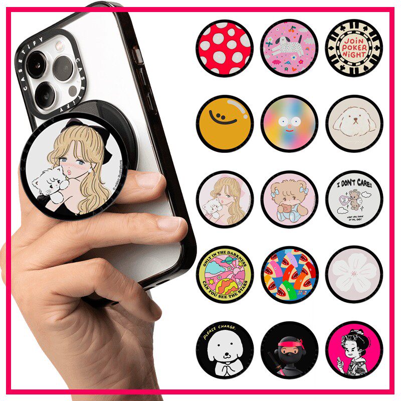 casetify时尚纤薄Magsafe磁吸手机支架百搭创意背吸旋转懒人指环,3C数码配件,手机支架/手机座,淘宝优惠券,粉丝福利购,淘宝优惠卷