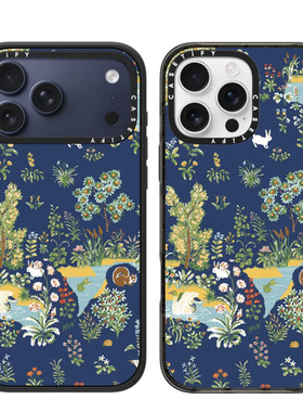 现货CASETiFY正品蓝色花园花卉适用苹果iPhone 16/17 Pro Max防摔手机壳高颜值15/14/13/air文艺艺术12保护套