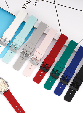 通用硅胶表带适用三星S2/S3舒适运动手表带男女替换配件12-24mm