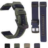 适用华为GT2三星S3 S2智能快拆手表带吉普尼龙编织加厚表带20 22m