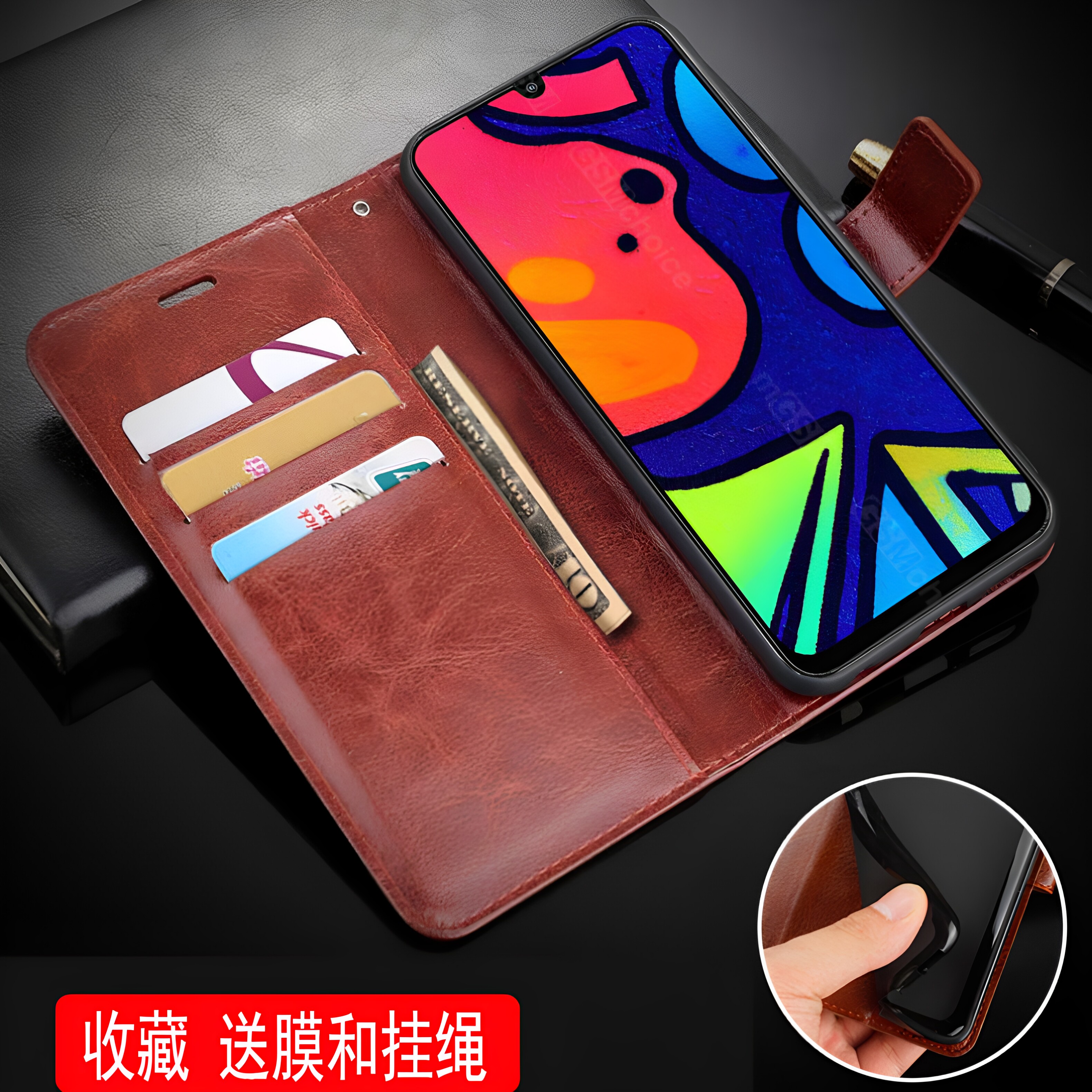适用三星Galaxy M21s手机壳6.4英寸SM一F415F外壳皮夹SM-F415F/DS保护套翻盖Samsung新款磁扣防摔钢化膜硅胶?