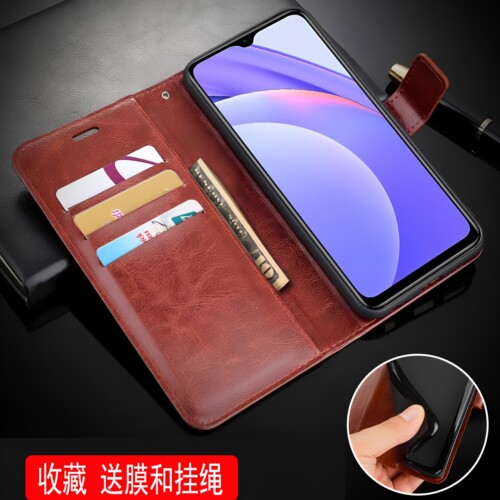 适用 红米note9 4G手机壳皮夹小米M2010J19SC外壳翻盖红米note94G保护套6.53英寸hm磁扣nata软壳noto潮女REDM