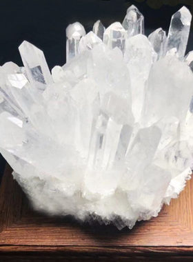 天然标本天然白水晶原石消磁