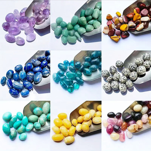 天然水晶原石矿石标本白紫粉黄水晶儿童科普礼物石头把玩装饰摆件