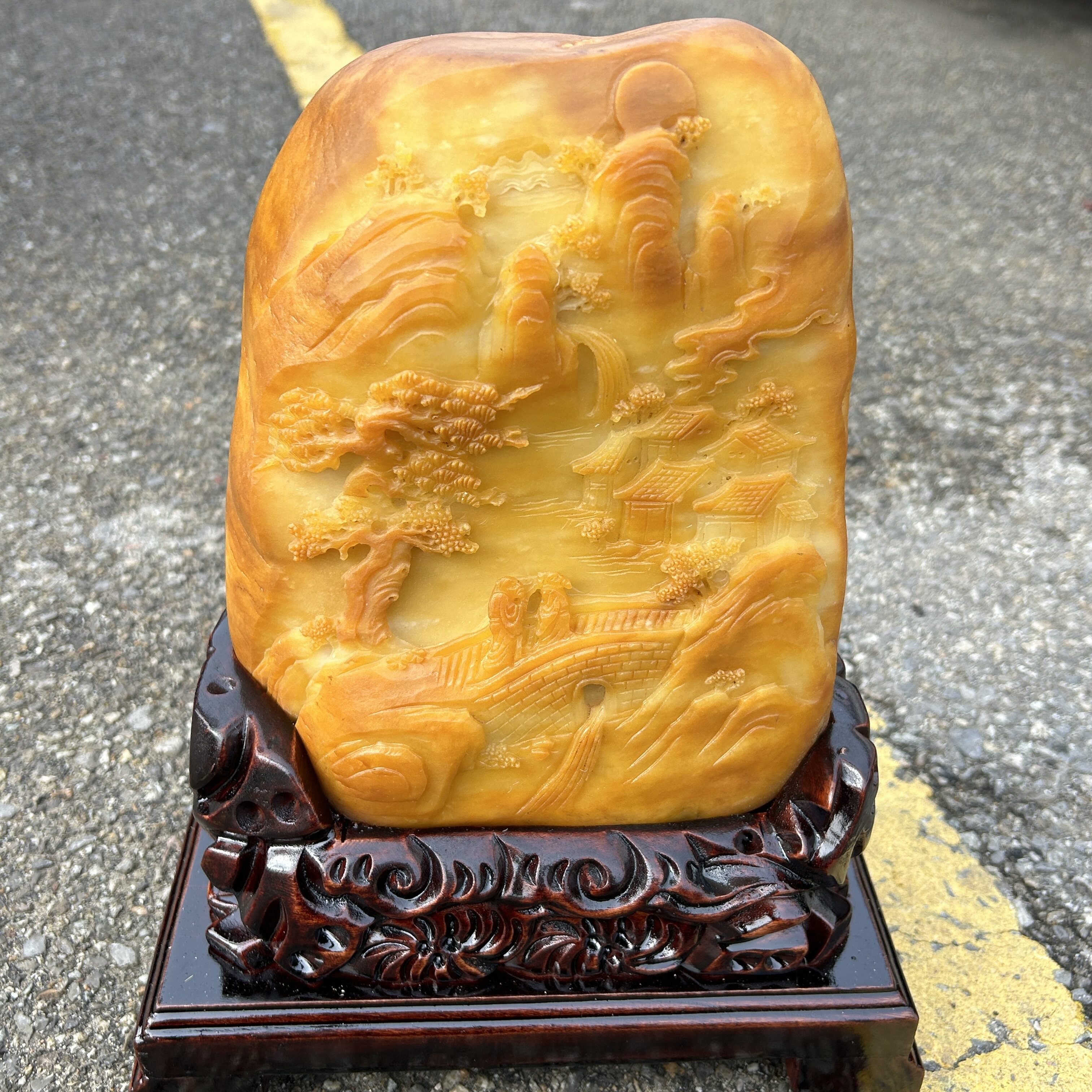 云南黄龙玉精品水草花观赏珠宝奇石鱼池小摆件物美价廉喜欢赶快