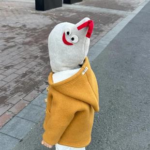 公鸡帽宝宝保暖防风护耳帽儿童冬季加厚防寒可爱围巾一体套头帽子