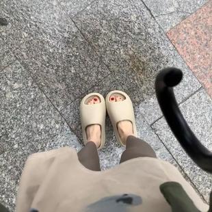 EVA踩屎感椰子拖鞋女款夏外穿2024新款厚底男士凉拖鞋情侣一字拖