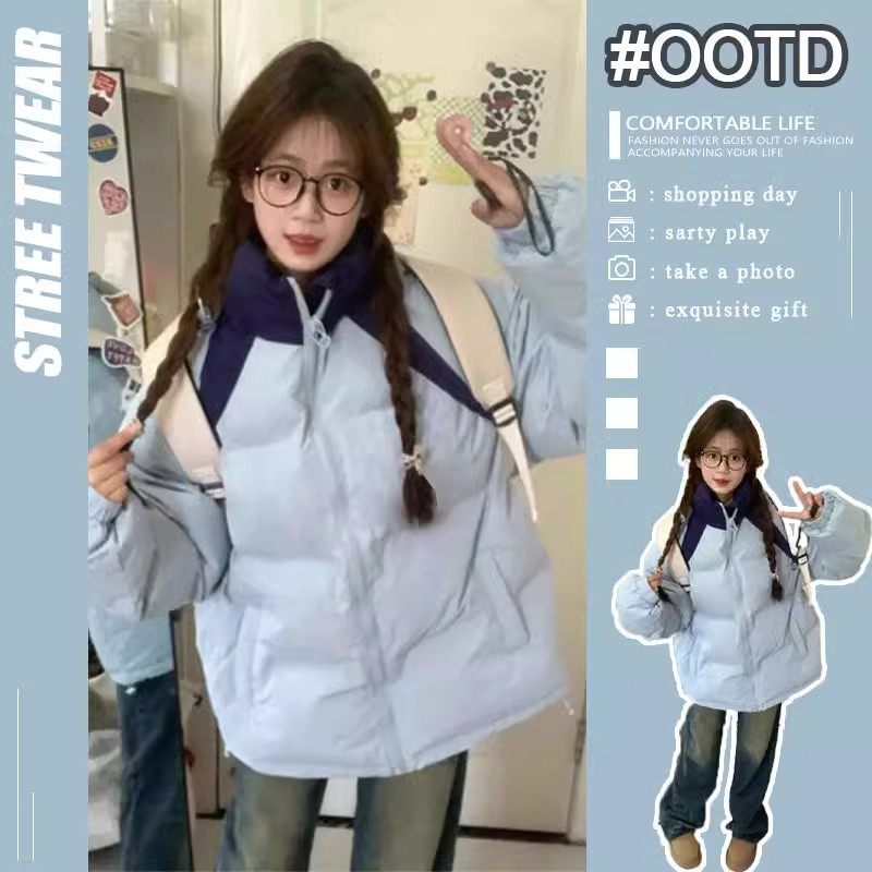 韩版面包棉服女冬季棉袄小个子