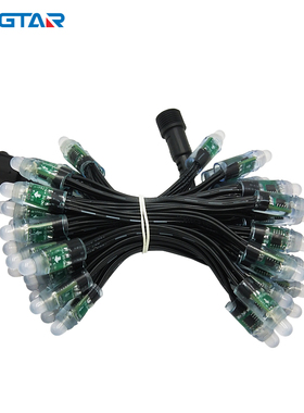 WS2811/UCS1903全彩外露灯灯串12MMLED灌胶防水圆形穿孔灯发光字