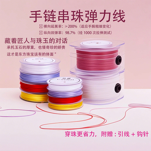 手串弹力绳扁丝弹力线皮筋松紧线穿珠子的水晶线文玩手链绳串珠绳