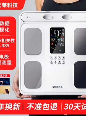沃莱八电极体脂秤家用电子秤减肥专用智能精准体重称人体测量仪P6