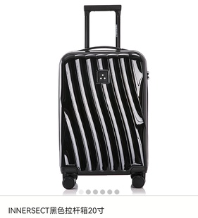 招行INNERSECT行李箱男女旅行箱拉杆箱黑色密码箱20寸万向轮轻便