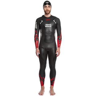 MADWAVE 男士长袖防寒服胶衣 铁人三项防寒竞技泳衣铁三连体泳衣