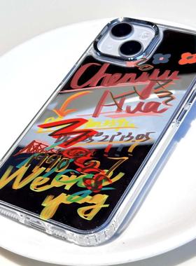 「Marsconcert」华晨宇演唱会手机壳周边原创设计ins镜面适用苹果15promax华为mate60pro文字iphone14苹果13