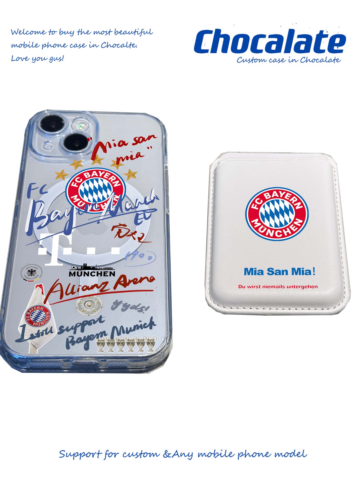 巧壳里原创拜仁慕尼黑足球周边手机壳适用于苹果15promax托马斯穆勒iphone13苹果14pro苹果12磁吸卡包保护套