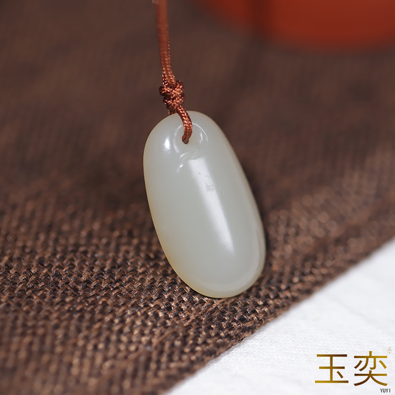 玉奕籽玉新疆和田玉4克籽料青白玉洒金皮仿古随型吊坠挂件玉佩饰