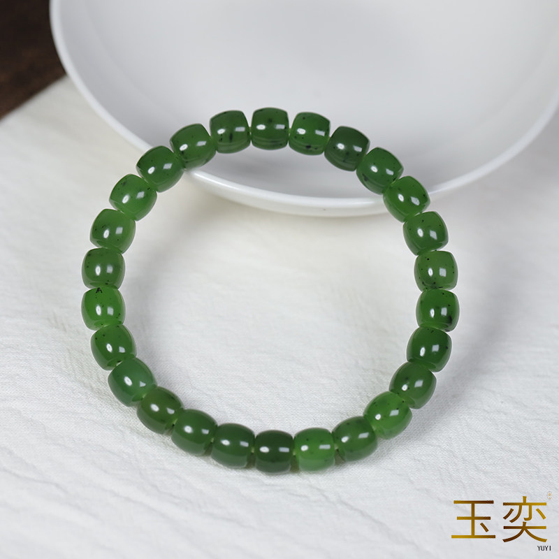 玉奕新疆和田玉籽料直切老型珠