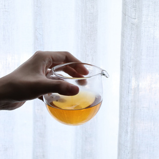 后朴展厅现货日本玻璃职人今井美智手作茶之实公道杯片口茶具