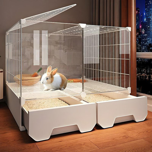 比熊犬专用狗笼子宠物小狗小型折叠带厕所家用室内外出猫兔子围栏