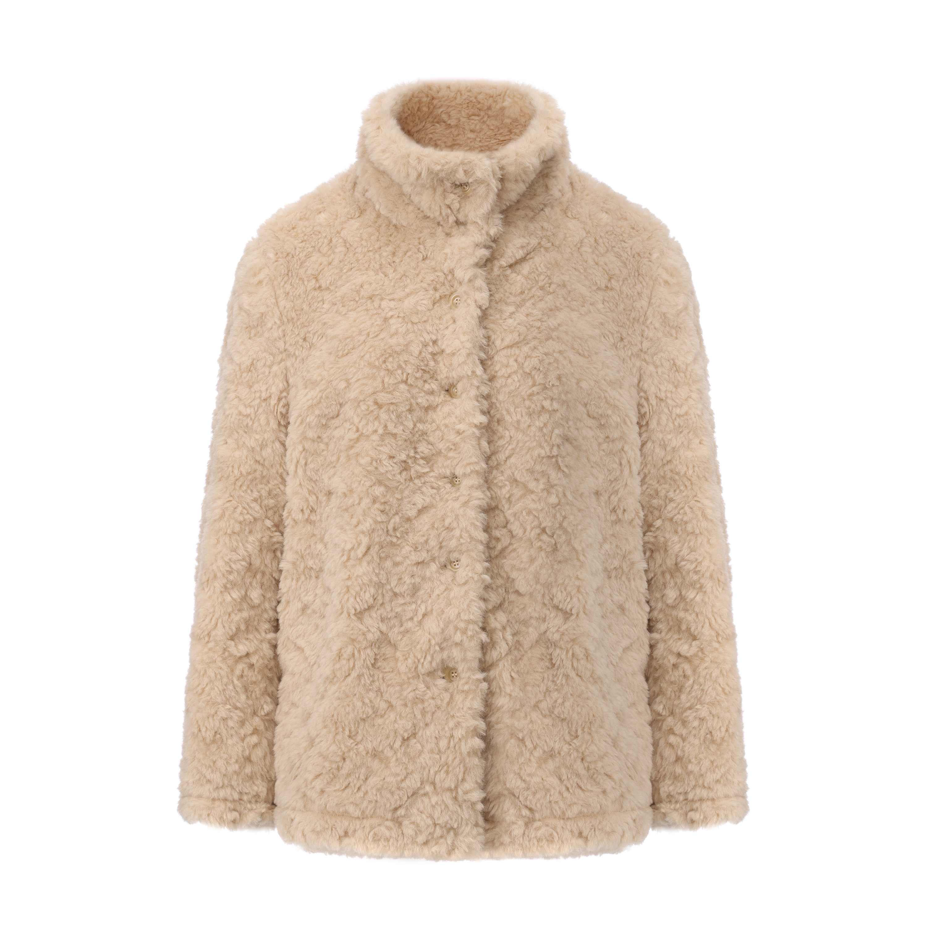 1ess la mode立领环保皮草毛毛外套