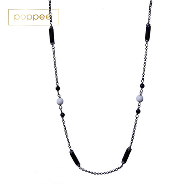 Styleavenue水牛骨白黄玉项链