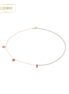 Daintybijoux珍珠绿松石项链