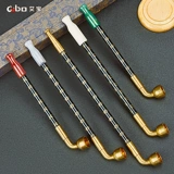 Мужская старомодная курительная трубка ручной работы, латунный агатовый мундштук