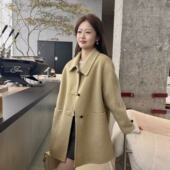 双面大衣 2025春季 31415 洋气百搭小个子定制简约时尚 款 新款 韩版