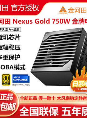 金河田Nexus Gold650W/750W/850W全模组日系/台系电容PCIE5.1电源
