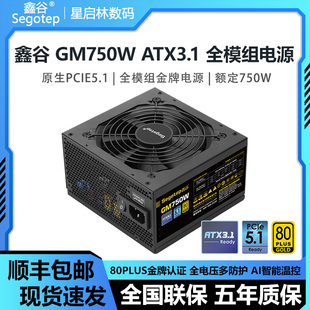 鑫谷电源GM650W 850W金牌全模组ATX3.1宽幅稳压静音电脑电源 750W
