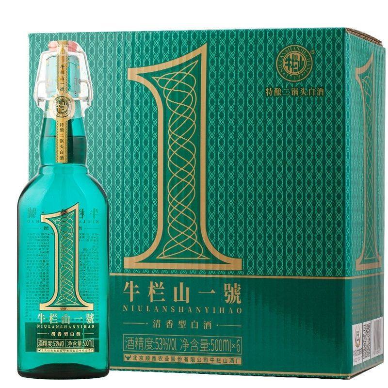 (401辐照酒)牛栏山一號特酿 清香型 白酒 53度 500ml*6瓶 整箱装
