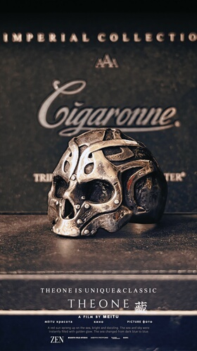 THEONE罕见古董孤品美国纯手工纯银骑士铠甲骷髅戒指暗黑绅士指环