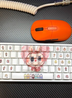 Labubu主题侧刻字透键帽 适配Wooting Ez63made68夜魔rs7迈从87等