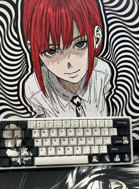 双边黑makima正刻键帽 适配Wooting ez63 made68 rs7 夜魔等键盘