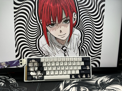 双边黑makima正刻键帽 适配Wooting ez63 made68 rs7 夜魔等键盘