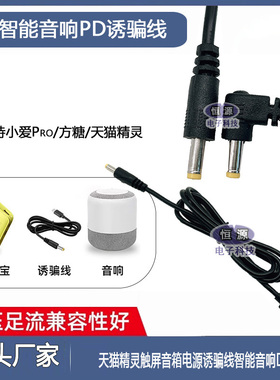 Typec转dc4.0充电线PD诱骗线12V3A电源2A路由器监控摄像头投影仪
