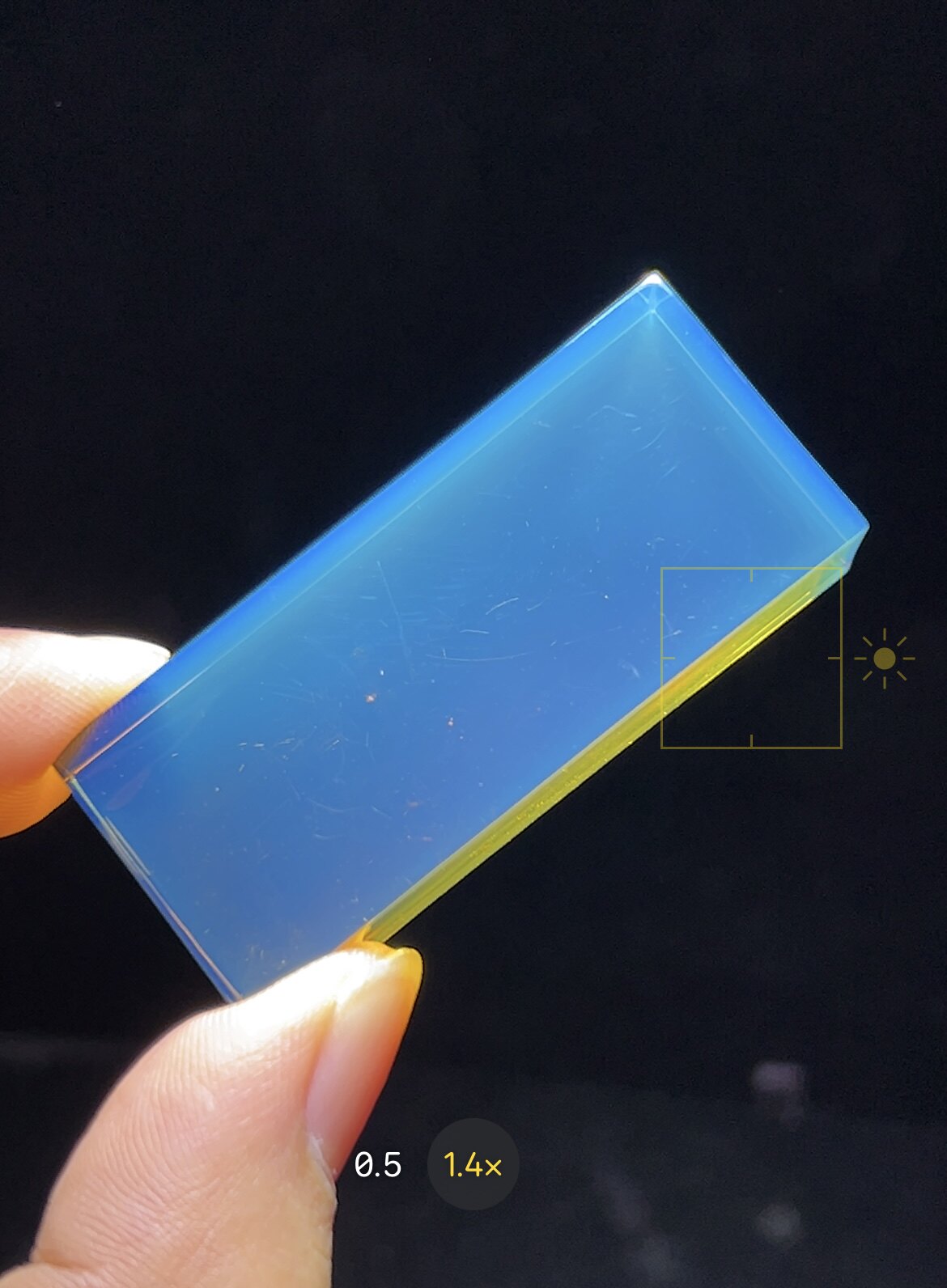 缅甸琥珀高蓝印章牌子17.6克