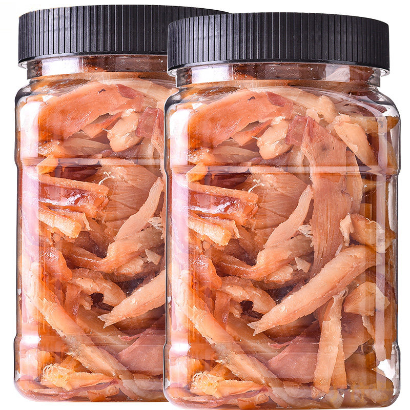 炭烤鱿鱼条500g 罐装海味干货即食零食章鱼足片丝包邮片手撕片